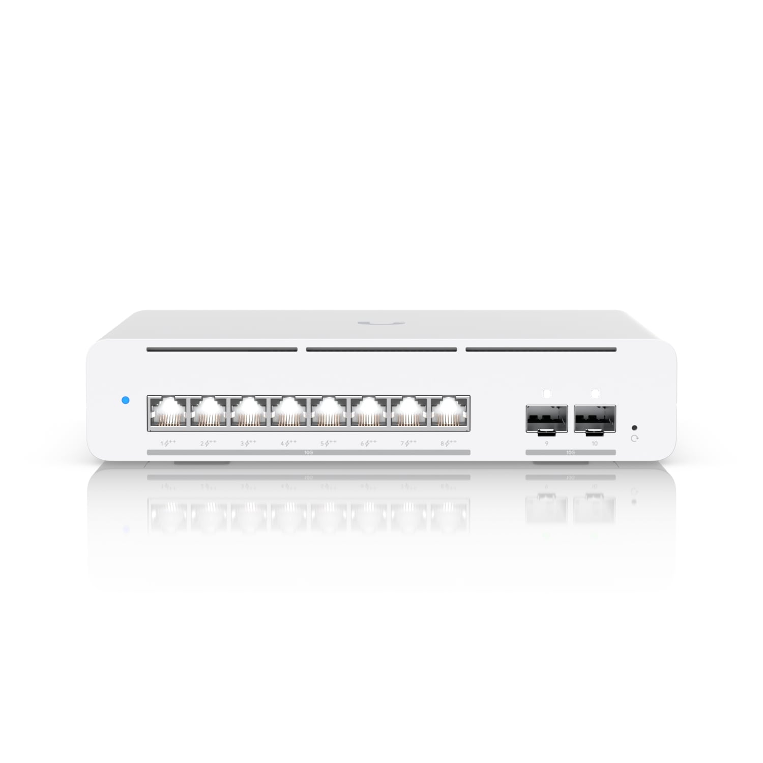Ubiquiti Pro XG 8 PoE, Compact Desktop/Wall-mountable, Professional-grade 8-port, Layer 3 Etherlighting  PoE++ Switch With (8) 10 GbE, (2) 10G SFP+ Ubiquiti Pro XG 8 PoE, Compact Desktop/Wall-mountable, Professional-grade 8-port, Layer 3 Etherlighting  PoE++ Switch With (8) 10 GbE, (2) 10G SFP+
